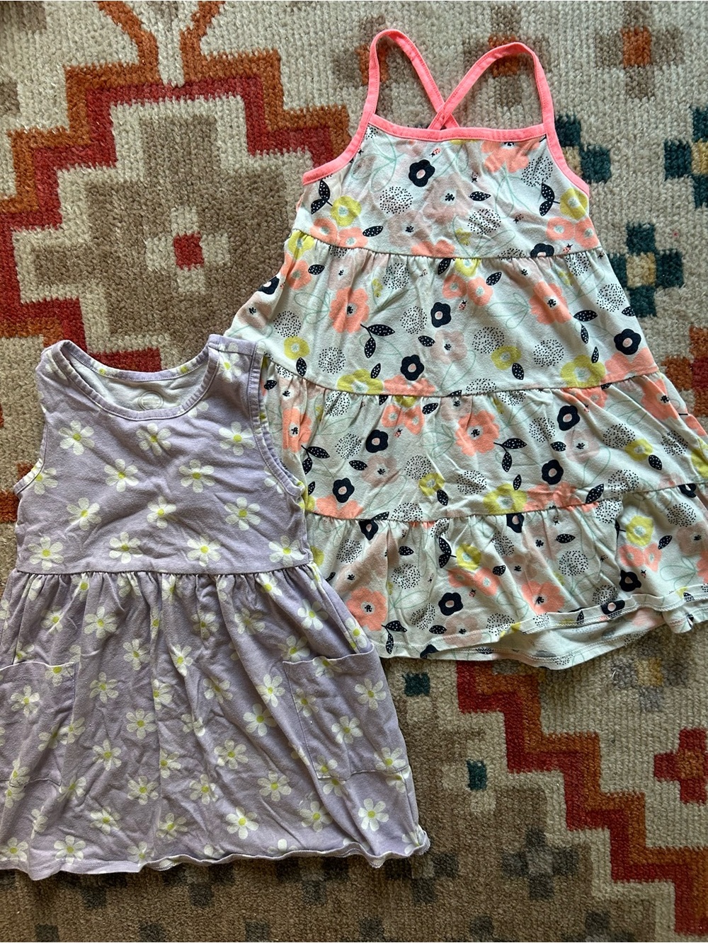 Mixed Girls Dress Lot — Floral, Pink, Gray & Cream Pieces - Picture 9 of 11